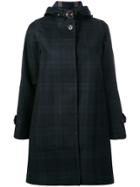 Mackintosh Checked Single-breasted Coat - Green