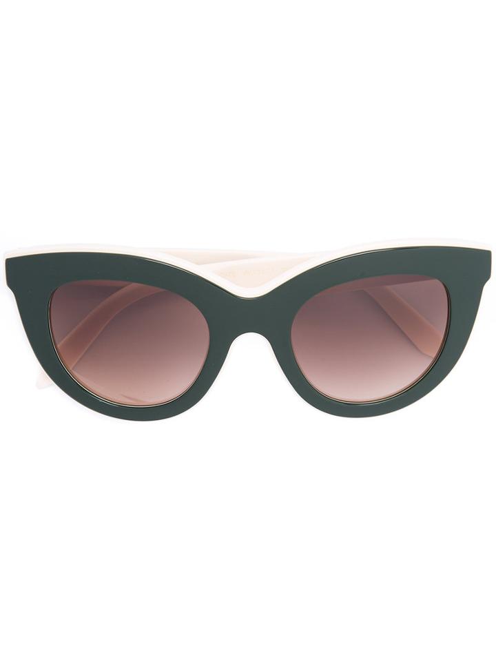 Victoria Beckham Cat Eye Sunglasses, Women's, Green, Acrylic