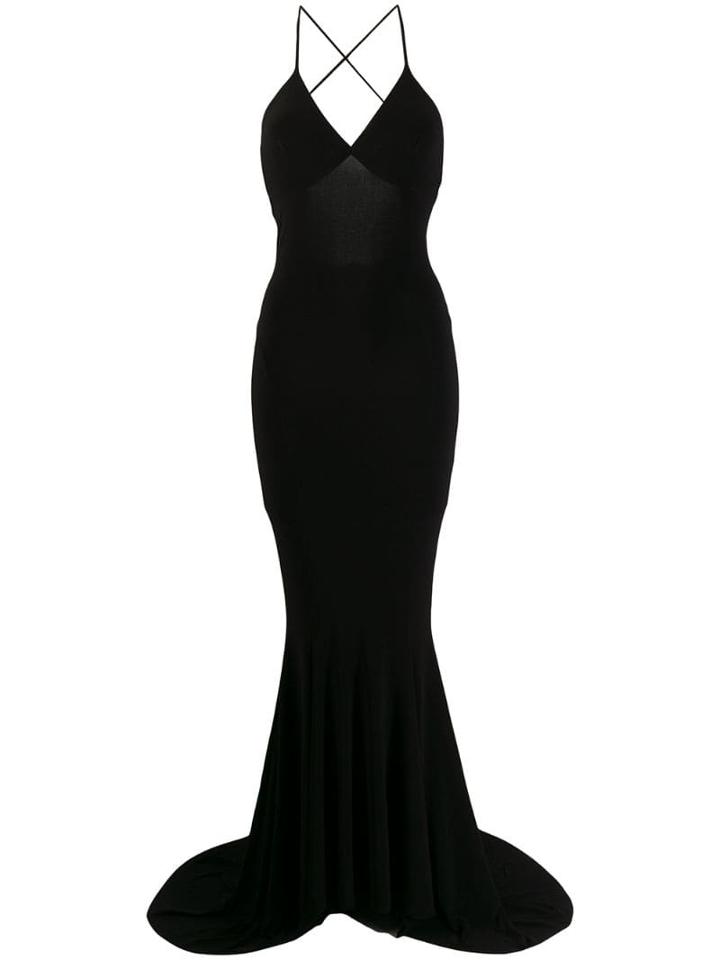 Norma Kamali Fitted Evening Dress - Black