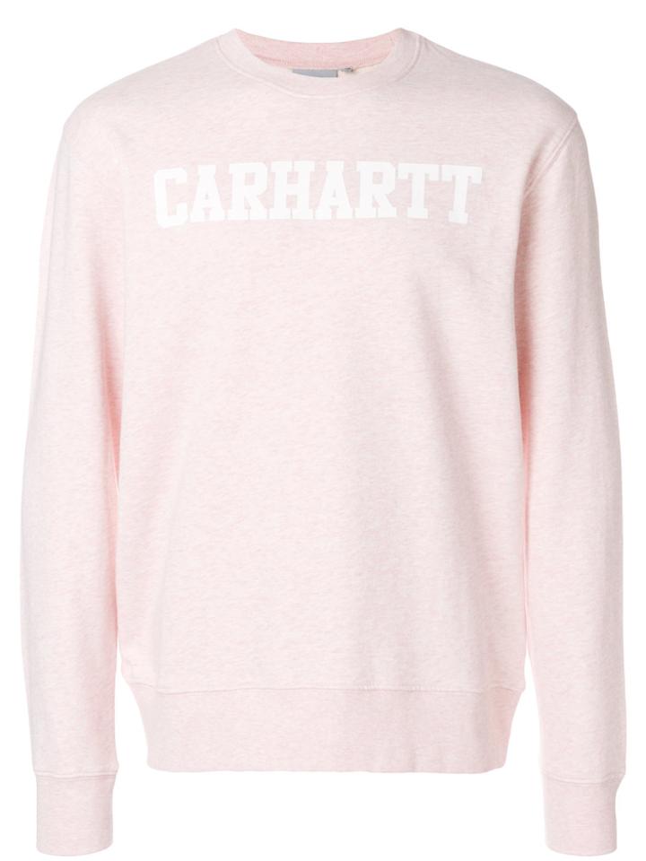 Carhartt Logo Print College Sweatshirt - Pink & Purple