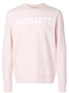 Carhartt Logo Print College Sweatshirt - Pink & Purple