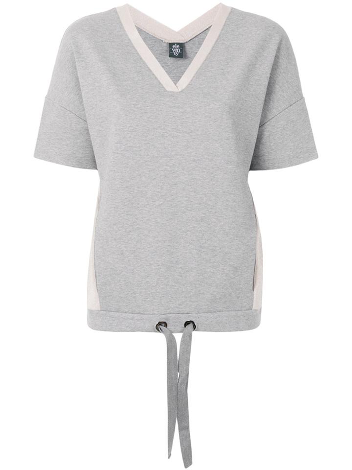 Eleventy V-neck Sweatshirt - Grey