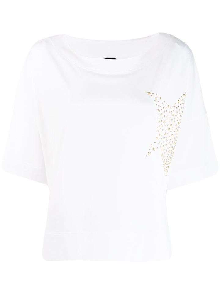 Lorena Antoniazzi Rhinestone-embellished T-shirt - White