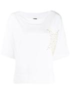 Lorena Antoniazzi Rhinestone-embellished T-shirt - White