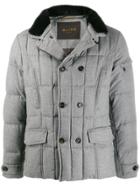 Moorer Double Breasted Padded Jacket - Grey