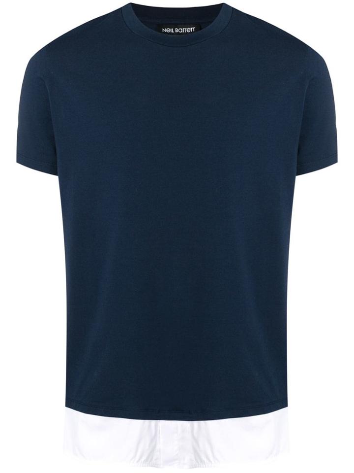 Neil Barrett Contrast Short-sleeve T-shirt - Blue