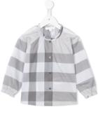 Burberry Kids - 'marelle' Checked Shirt - Kids - Cotton - 9 Mth, Grey