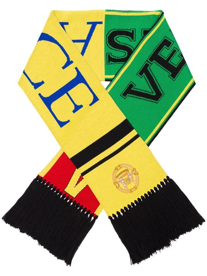 Versace Vers Wl Logo Scrf Mtl - Yellow & Orange