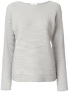 Le Tricot Perugia Ribbed Knit Sweater - Grey