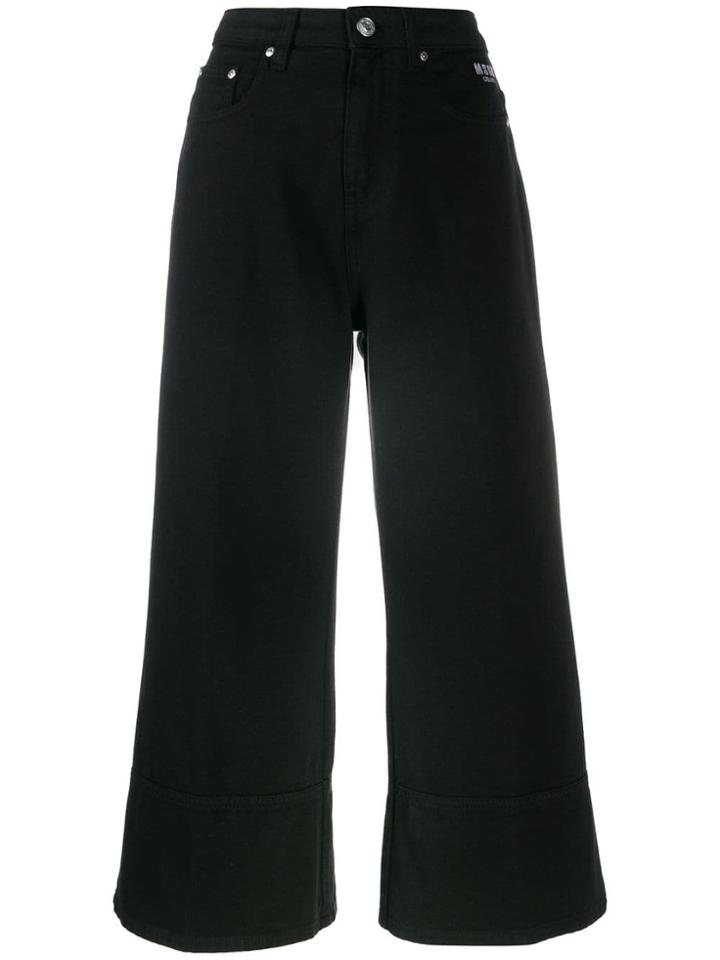 Msgm Cropped Jeans - Black