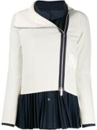 Sacai Zipped Fitted Cardigan - White
