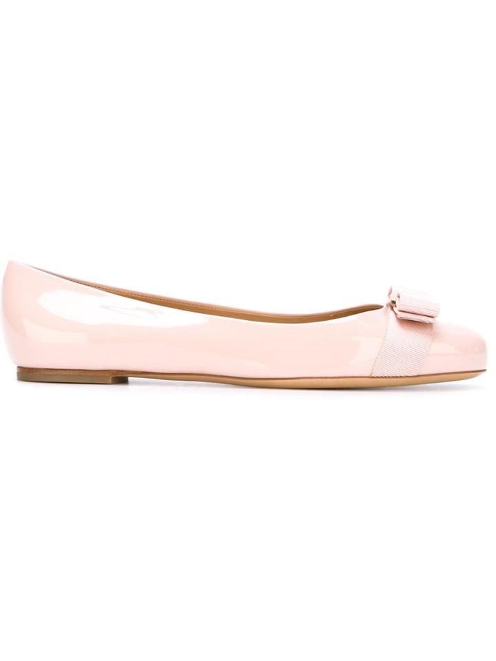 Salvatore Ferragamo Varina Ballerina Shoes - Pink & Purple