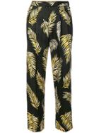 Forte Forte Leaf Print Trousers - Black