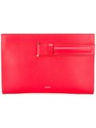 Mugler Large Pouch Clutch, Women's, Red, Leather