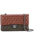 Chanel Vintage Double Flap Quilted Chain Shoulder Bag - Brown
