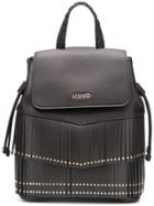 Liu Jo Studded Fringe Backpack - Black