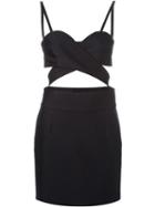Fausto Puglisi Cut-out Dress, Women's, Size: 44, Black, Polyamide/spandex/elastane/acetate/silk