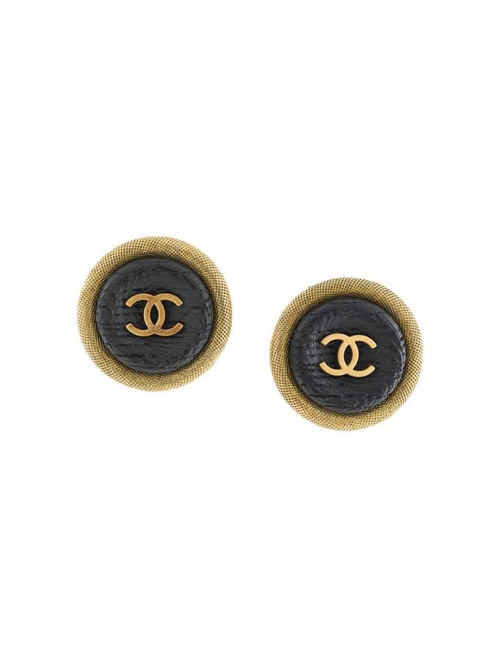 Chanel Pre-owned 1994 Cc Logo Earrings - Gold