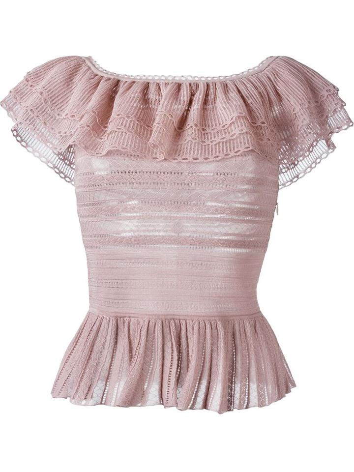 Alexander Mcqueen Victorinn Lace Knit Top