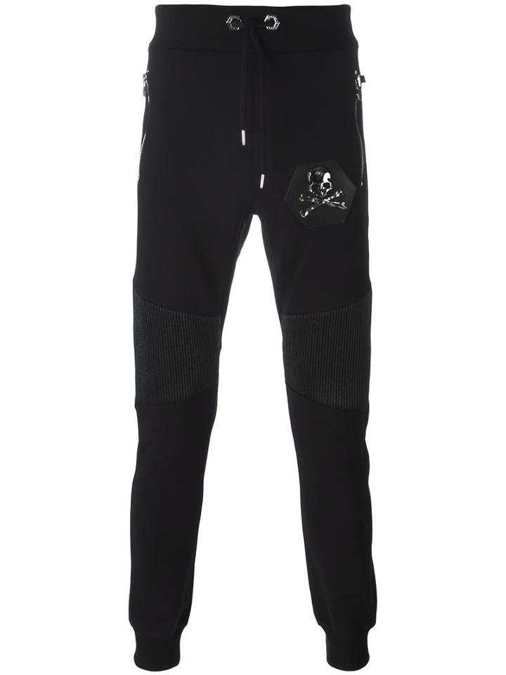 Philipp Plein 'opening' Track Pants, Men's, Size: Large, Black, Cotton