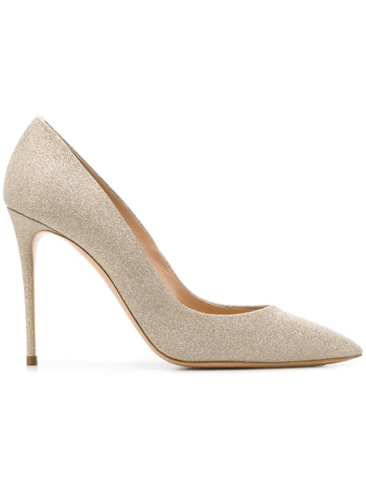 Casadei Fine Glitter Pumps - Gold