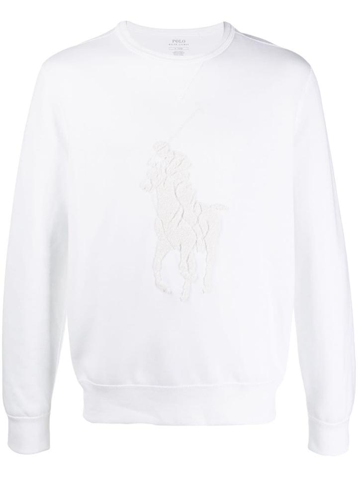 Ralph Lauren Polo Player Embroidery Sweatshirt - White