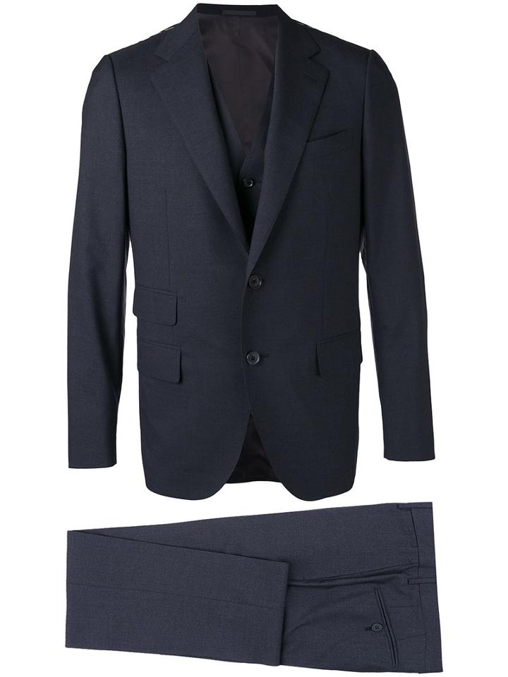 Caruso - Two-piece Suit & Gilet - Men - Cupro/wool - 52, Grey, Cupro/wool