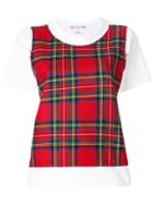 Comme Des Garçons Girl Tartan Appliquéd T-shirt - Red