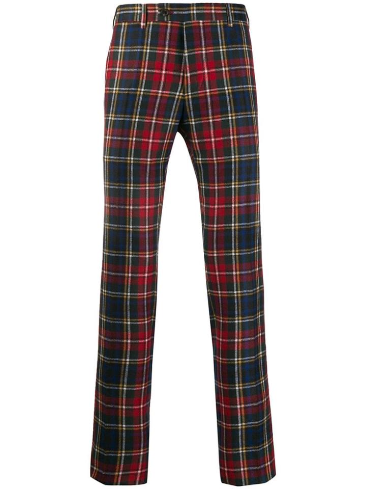 Gabriele Pasini Tartan Print Straight-leg Trousers - Blue
