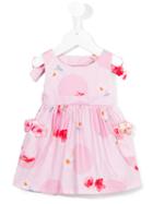 Floral Print Dress - Kids - Cotton/tactel/spandex/elastane - 36 Mth, Pink/purple, Lapin House
