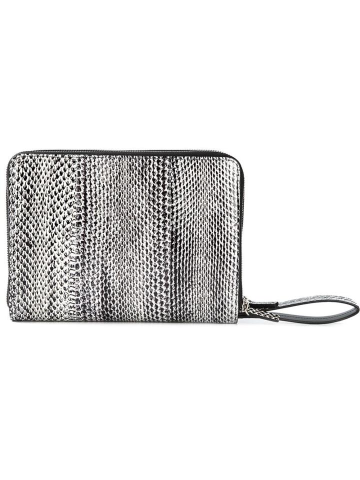Jil Sander Snakeskin Zip Pouch
