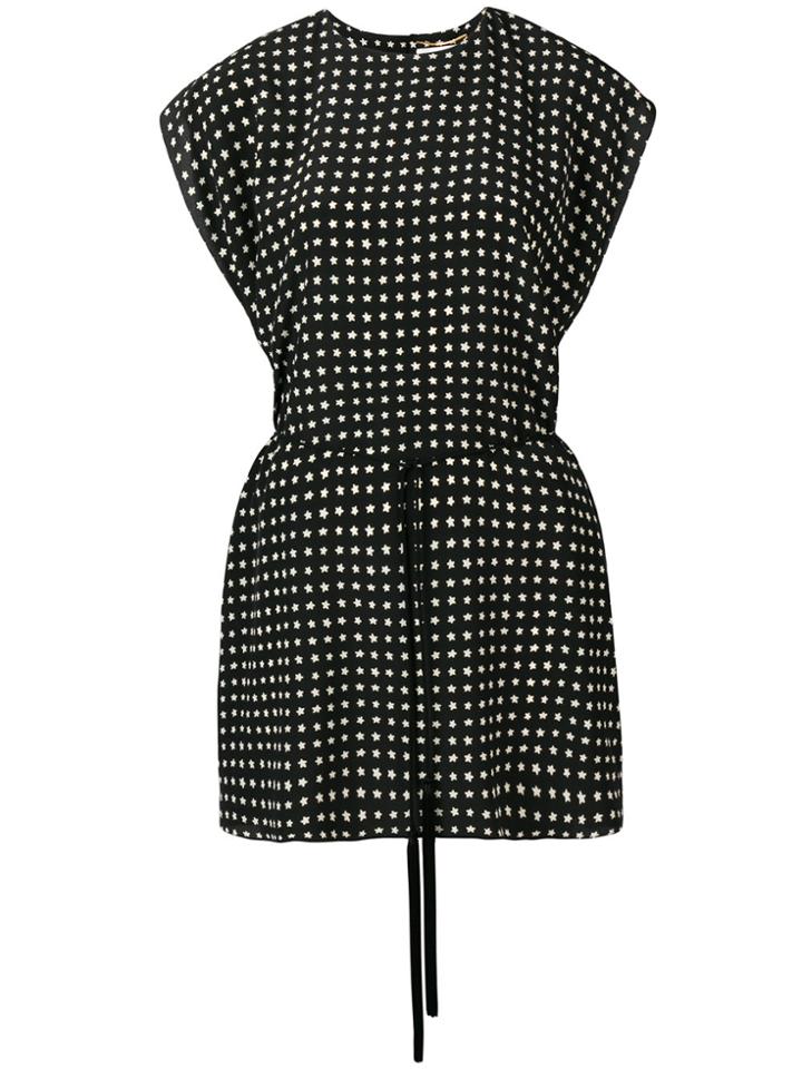 Saint Laurent Star Print Dress - Black