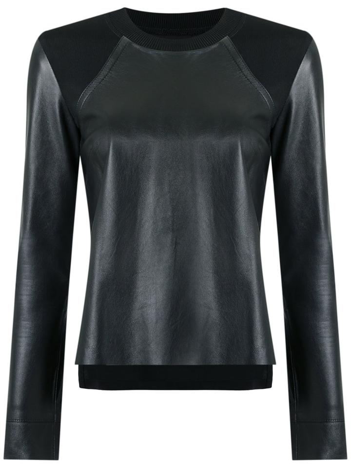 Talie Nk Leather Top, Women's, Size: 38, Black, Leather