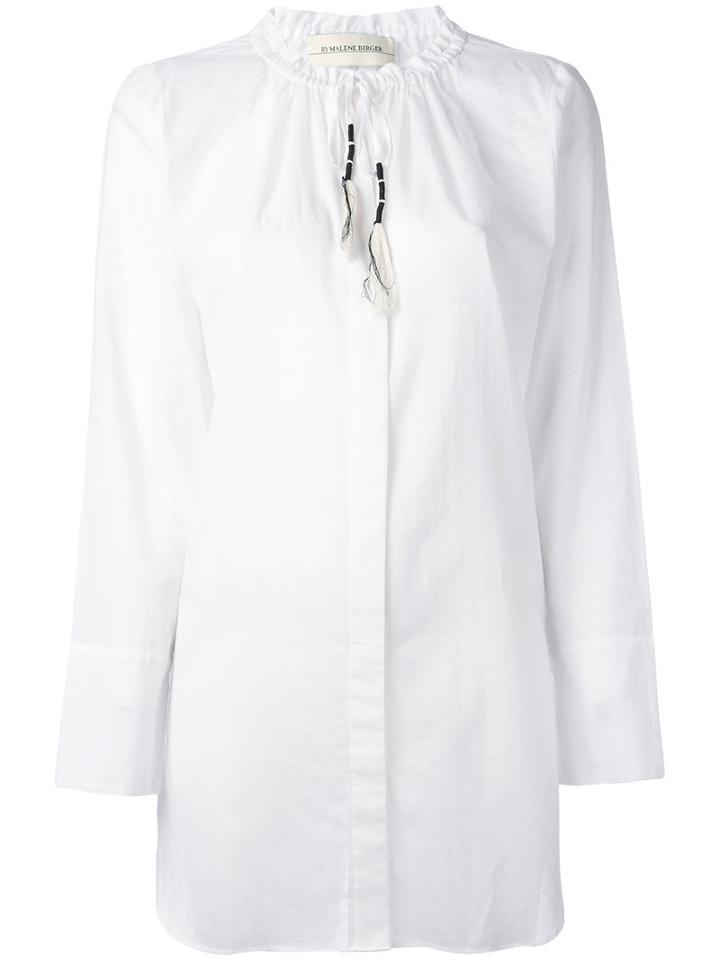 By Malene Birger - Drawstring Collar Shirt - Women - Cotton - 34, White, Cotton