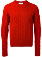 Ami Alexandre Mattiussi Ami De Caur Cable-knit Sweater - Red