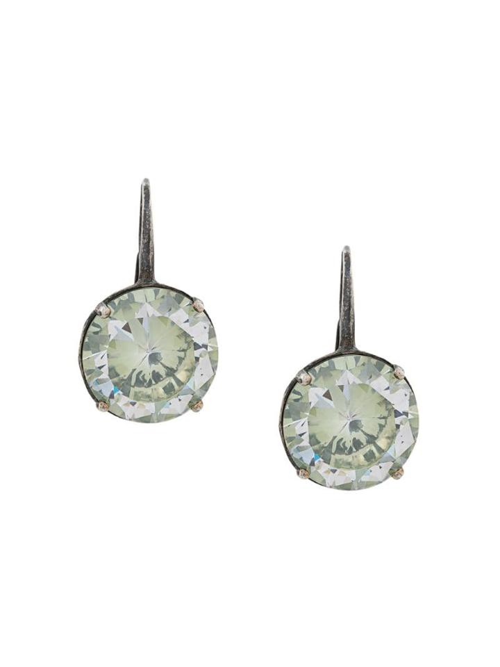 Bottega Veneta Dangling Diamond Effect Earrings - Silver