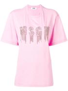 Msgm Logo Oversized T-shirt - Pink