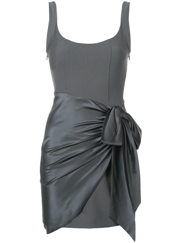 Cinq A Sept Wrap Bow Detail Mini Dress - Grey