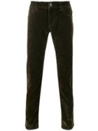 Dolce & Gabbana Textured Straight Leg Trousers - Green
