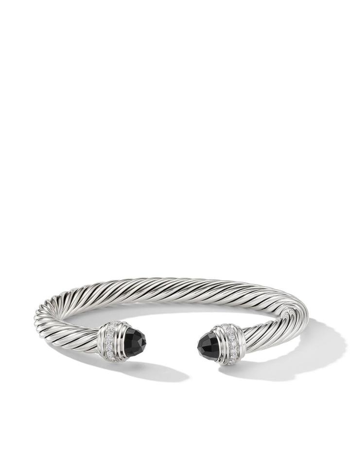 David Yurman Cable Onyx And Diamond Cuff - Ssabodi