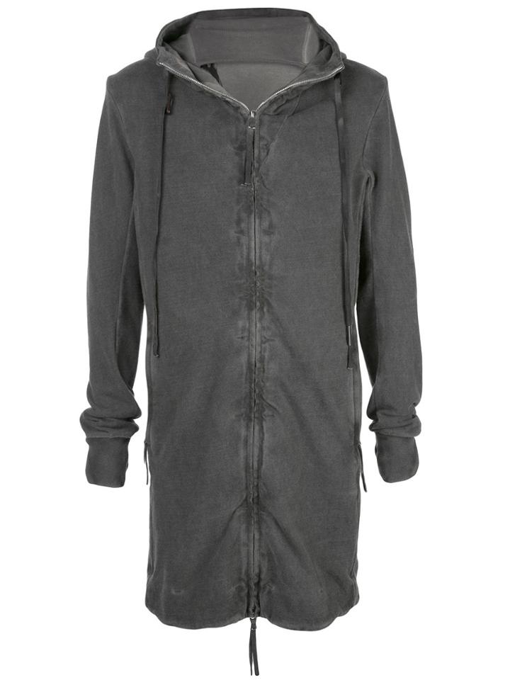 Boris Bidjan Saberi Worn-out Effect Hooded Jacket - Used Black
