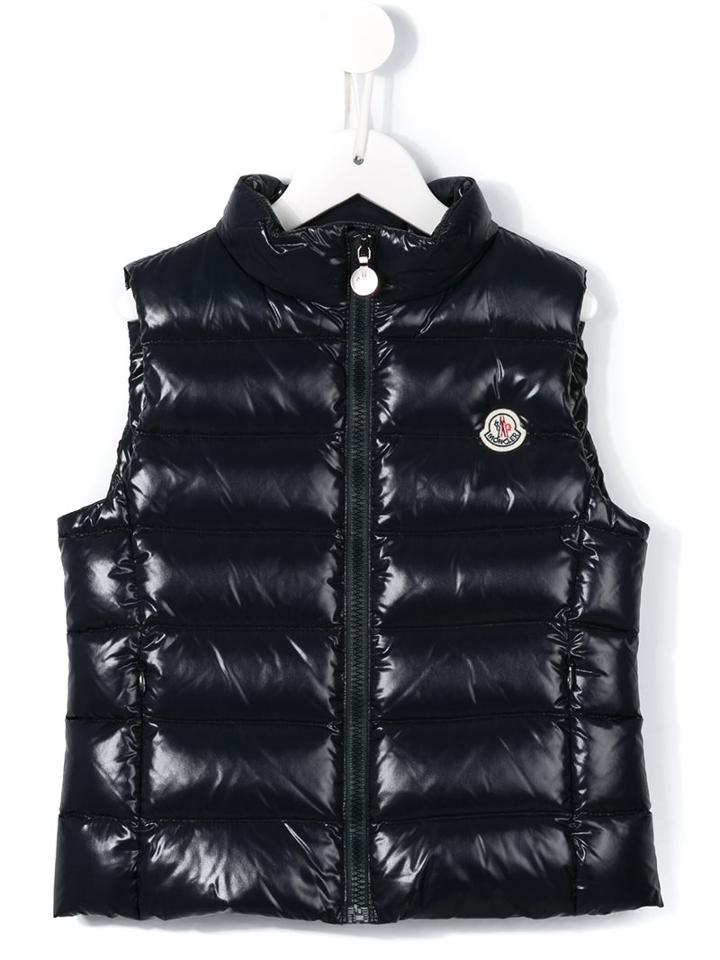 Moncler Kids 'ghany' Padded Gilet, Toddler Girl's, Size: 4 Yrs, Blue