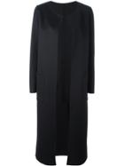 Tagliatore Scoop Neck Mid Coat - Black
