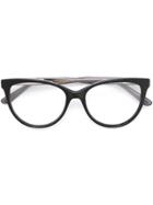 Bottega Veneta Eyewear Cat Eye Frame Glasses - Black