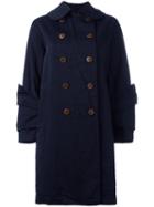 Comme Des Garçons - Layered Cuff Coat - Women - Polyester - Xs, Blue, Polyester