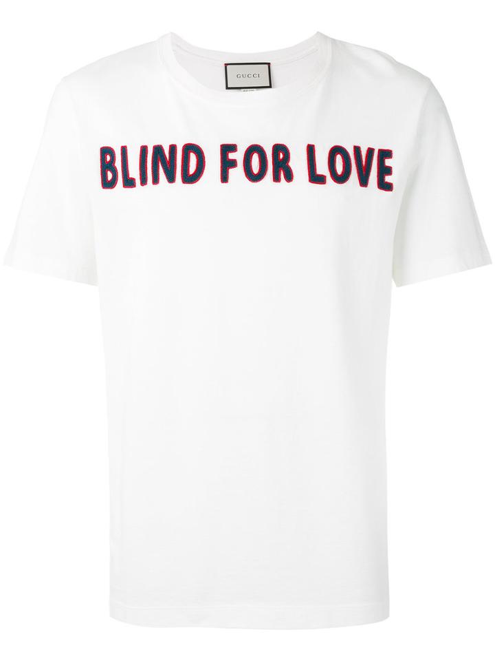 Gucci - Blind For Love T-shirt - Men - Cotton - Xs, White, Cotton