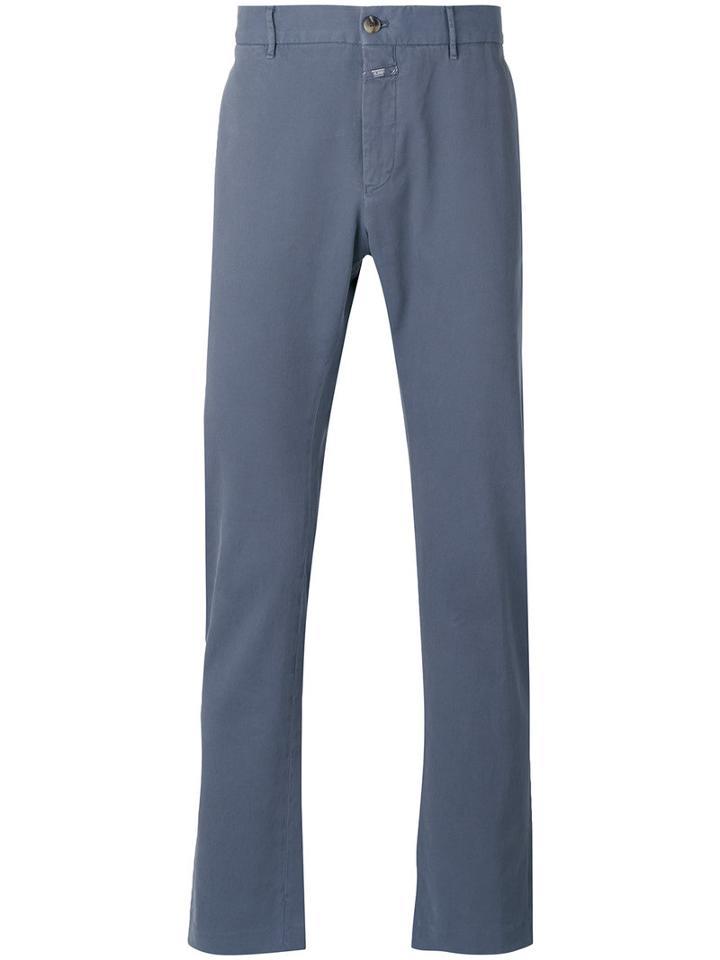 Closed - Straight Leg Chinos - Men - Cotton/spandex/elastane - 33/34, Blue, Cotton/spandex/elastane