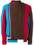 Sacai Cable Knit Pullover - Brown