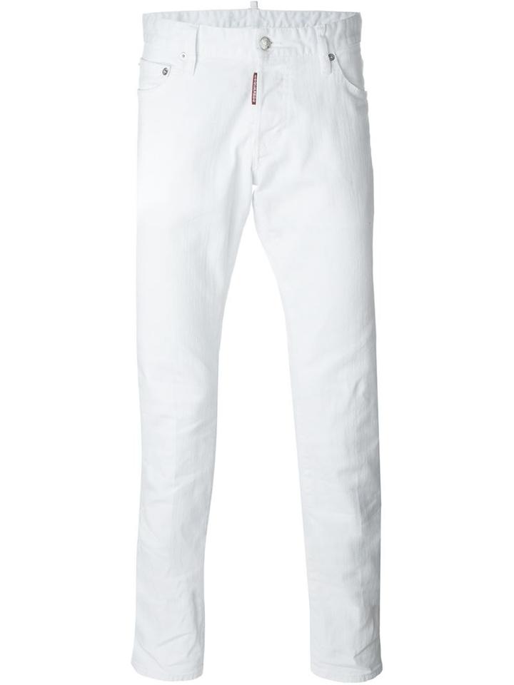 Dsquared2 Slim Jeans, Men's, Size: 46, White, Cotton/spandex/elastane