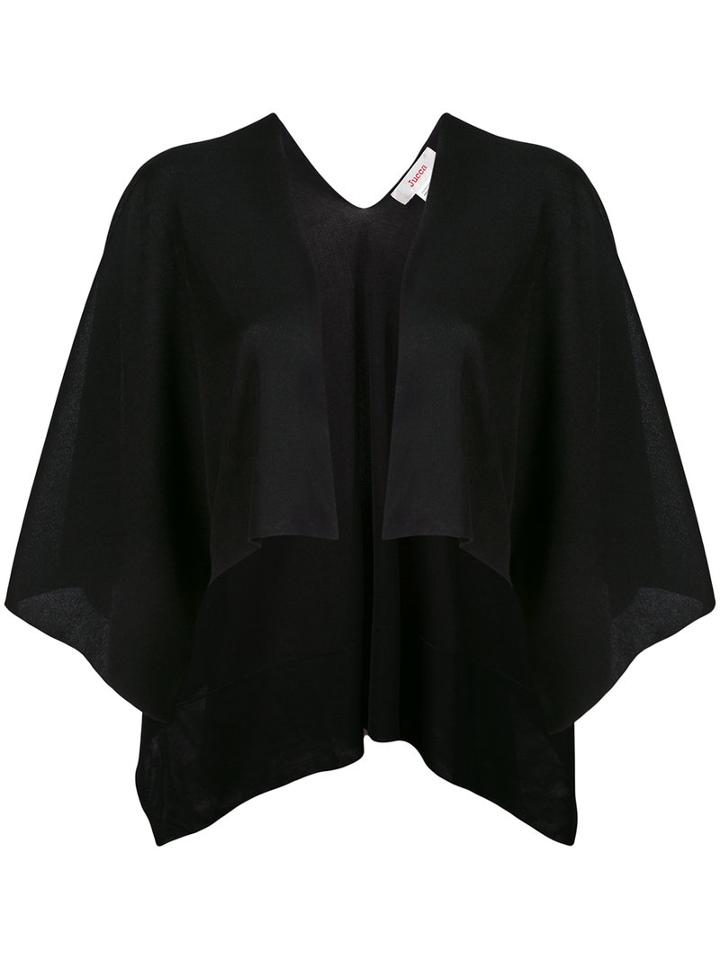 Jucca - Three-quarter Sleeve Cardigan - Women - Polyester/viscose - M, Black, Polyester/viscose